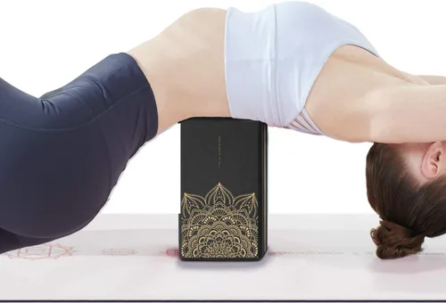 Vista 5 de nuveti Juego de 2 bloques de yoga, bloques de espuma de ladrillos de yoga de alta densidad para mejorar la fuerza, flexibilidad y equilibrio bloques