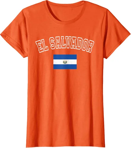 Vista 60 de Camiseta vintage con diseño de la bandera de El Salvador