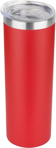 Vista 20 de HASLE OUTFITTERS Juego de vasos delgados de 20 onzas a granel, vasos delgados aislados de acero inoxidable con tapas, tazas de café reutilizables