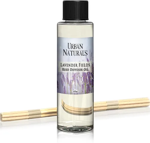 Vista 86 de Urban Naturals Recambio de aceite difusor de varillas ámbar y lavanda, lavanda relajante, ámbar cálido, aroma calmante para habitación, 4 onzas +