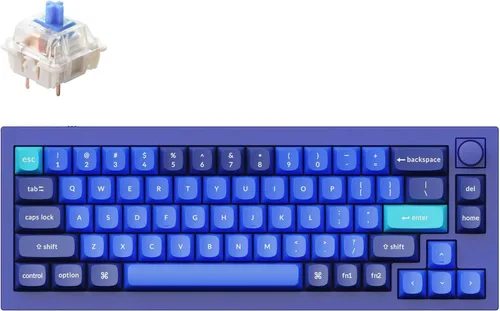 Vista 9 de Keychron Q2 - Perilla de teclado mecánico personalizado con cable, diseño del 65% QMK/VIA macro programable con interruptor rojo Gateron G Pro