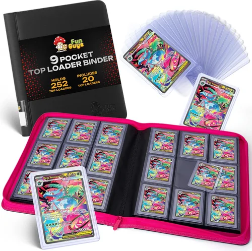 Vista 16 de Toploader - Carpeta de almacenamiento para tarjetas intercambiables, 384 12 bolsillos para Yugioh, MTG, TCG, carpetas de tarjetas para tarjetas