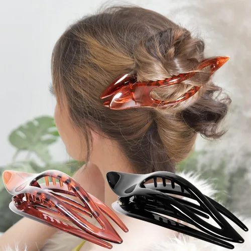 Vista 8 de RC ROCHE - 6 pinzas para el cabello de garra plana para mujer