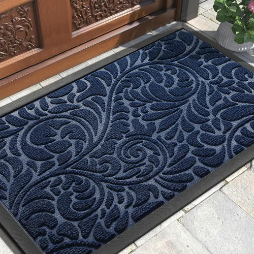Vista 40 de Yimobra Tapete para puerta de entrada exterior, 29.5 x 17 pulgadas, impermeable, resistente, para puerta delantera, tapete antideslizante resistente