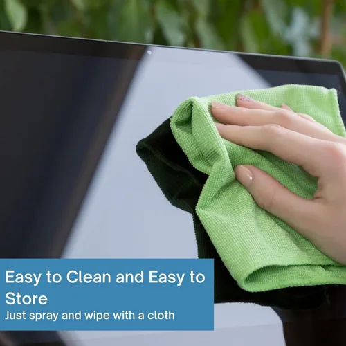 Vista 5 de Botella de spray limpiador de pantalla con paño de microfibra para dispositivos electrónicos (1.70 onzas), ideal para portátiles, computadoras