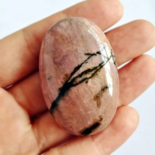 Vista 15 de Piedra de sangre africana, mini bolsillo ovalado de palma curativa, cristal curativo, spa, piedra energética, cristales y piedras curativas