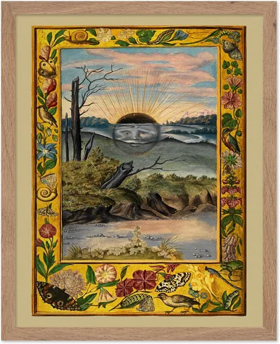 Vista 59 de Poster Master Póster vintage, estampado retro de león verde devorando el sol, arte hermético, arte de mitología, regalo para hombres y mujeres