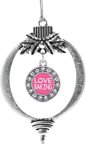 Vista 98 de Inspired Silver - Adorno con dije de cara de carlino - Adornos navideños de círculo de plata con joyas de circonita cúbica