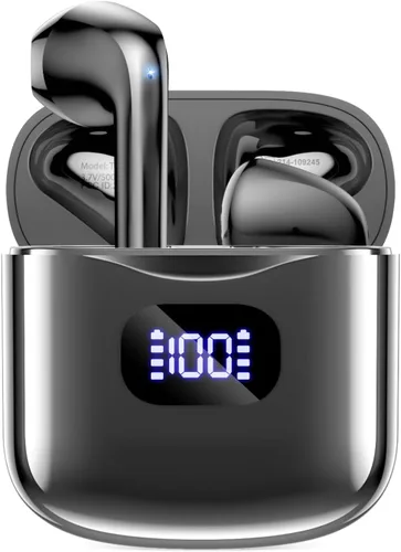 Vista 9 de KTGEE Auriculares Inalámbricos Bluetooth 5.3, Auriculares Estéreo de 40 Horas de Reproducción con Estuche de Carga con Pantalla LED, Auriculares