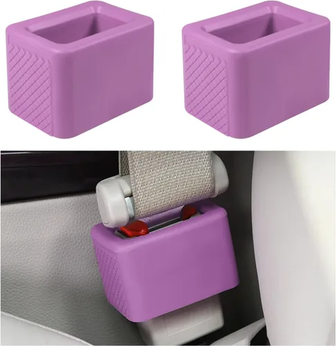 Vista 7 de 2 soportes para hebilla de cinturón de seguridad, hebilla de silicona para cinturón de seguridad para un fácil acceso, el fijador de hebilla