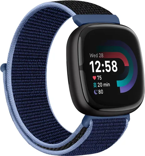 Vista 22 de Correas de nailon compatibles con Fitbit Versa 4/Sense 2/Versa 3/Fitbit Sense, correa de repuesto ajustable deportiva suave transpirable