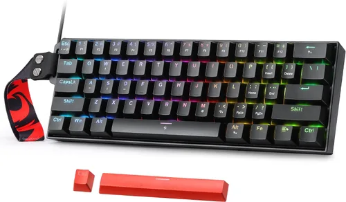 Vista 10 de Redragon K617 HE Teclado Gaming de Activación Rápida, 60% 61 Teclas Teclado Mecánico Cableado con Activación Hiper-Rápida, Interruptor Magnético
