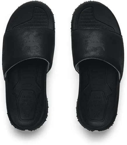 Vista 4 de Under Armour Sandalias Project Rock Slide para hombre, Negro