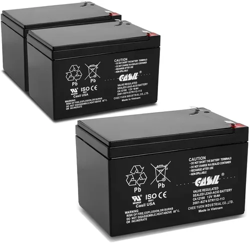 Vista 7 de Casil Batería de repuesto de 12 V 5 AH compatible con Razor E125 E150 Batería de Scooter Eléctrico - Paquete de 2
