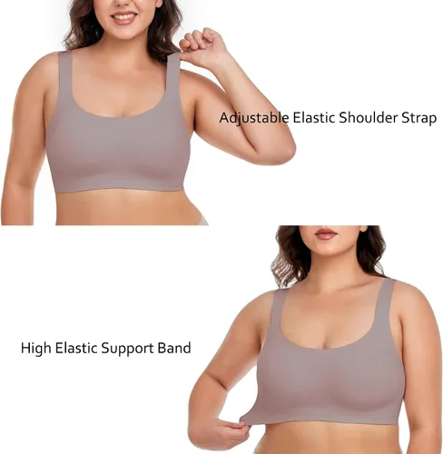 Vista 7 de Sujetadores suaves y sedosos para mujer, sin varillas, cobertura completa, brasier ultra cómodo, con extensor de brasier extra