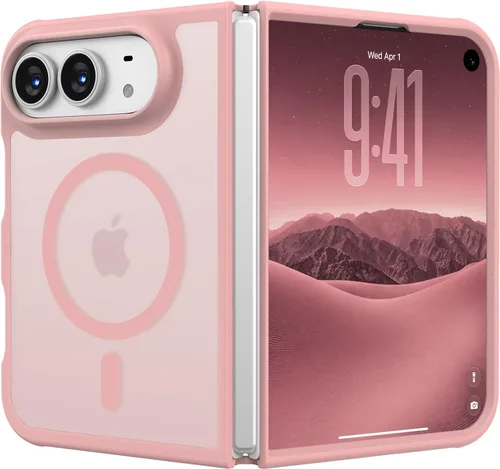 Vista 93 de Funda magnética para iPhone 17, protección resistente, color blanco antiguo