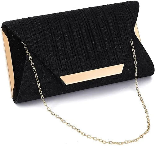 Vista 6 de Clutch Purse Handbag for WomenEnvelope Evening Bags With Detachable Chain for Wedding and Party
