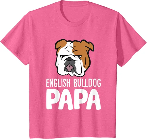 Vista 61 de Camiseta divertida de Bulldog Inglés para papá dueño de perro, Negro
