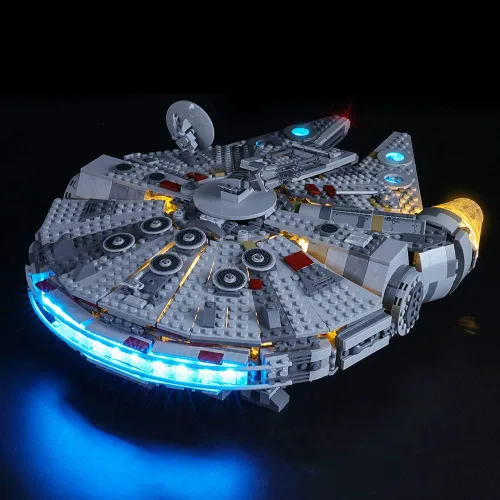 Vista 9 de GEAMENT Versión 2015 Kit de luz LED compatible con Lego 75105 Millennium Falcon modelo de construcción (juego de modelos no incluidos)