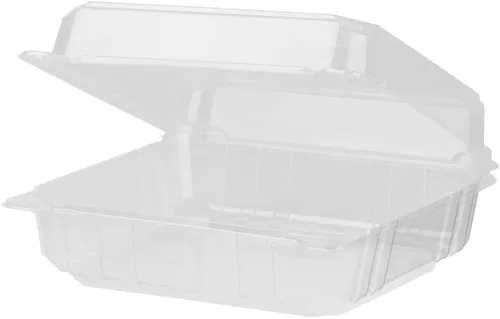 Vista 4 de Karat Earth KE-HC88PLA-1C Contenedor con bisagras PLA de 8"x8