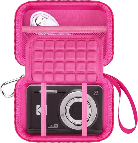 Vista 11 de Lacdo Funda para cámara KODAK PIXPRO FZ55 / FZ45 / FZ53 / FZ43 16MP Vlogging bolsa de almacenamiento para cámara de almacenamiento, bolsa de malla