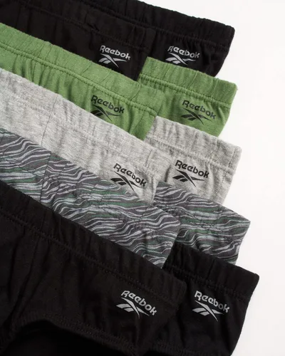 Vista 2 de Reebok Calzoncillos para hombre, paquete de 10 calzoncillos suaves y elásticos de tiro bajo para hombre con bolsa de contorno, ropa interior clásica