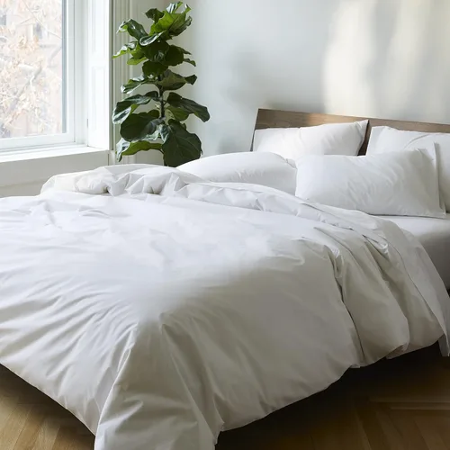 Vista 15 de Brooklinen Funda de edredón de percal de lujo, 100% algodón, fresca, nítida, lazos de esquina extralargos, cierre de botones, suave y transpirable
