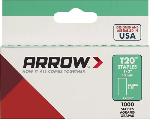 Vista 4 de Arrow Fastener 208 - Grapas T20 de 12 pulgadas, 1000 por paquete