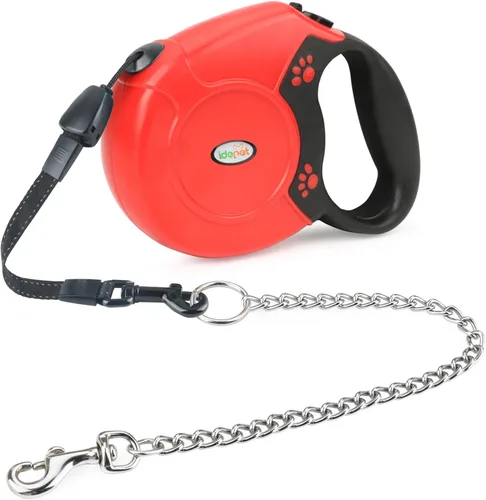 Vista 10 de Idepet Correa retráctil resistente para perros pequeños y medianos, cadena