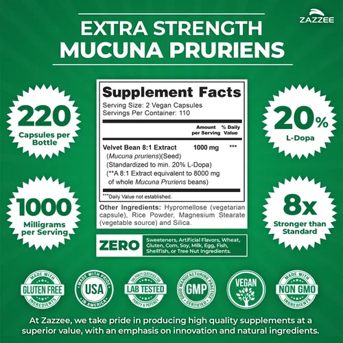 Vista 2 de Mucuna Pruriens L-Dopa Extra Strength