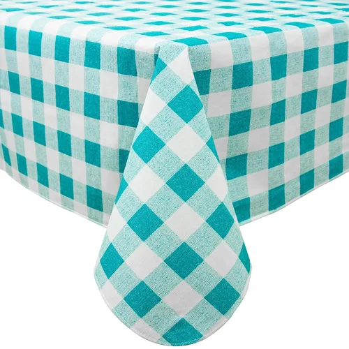 Vista 10 de Mantel de vinilo desechable con reverso de franela, impermeable, patrón de copo de nieve y reno (60 pulgadas, 2-4 asientos)
