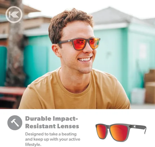 Vista 5 de Knockaround Classics Polarized Sunglasses for Men & Women - Impact Resistant Lenses & Full UV400 Protection