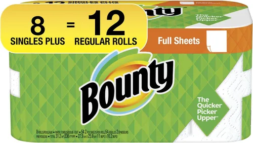Vista 6 de Bounty Select-a-Size - Toallas de papel, color blanco, 12 rollos (paquete de 1)