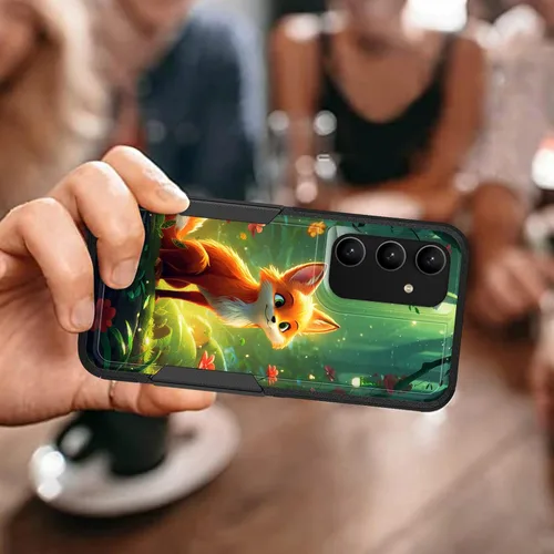 Vista 491 de Funda para Galaxy A14 5G, resistente de doble capa híbrida de policarbonato duro, goma suave, a prueba de golpes, funda protectora resistente