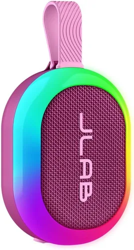 Vista 10 de JLab, Partido pop, altavoz Bluetooth portátil, impermeable IP55, LED RGB personalizable, negro