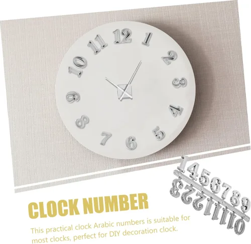 Vista 5 de 5Sets Números de reloj Números decorativos para relojes de pared Piezas de repuesto de plástico para decoración