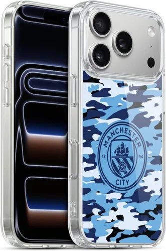 Vista 273 de Head Case Designs Funda de gel con licencia oficial del Manchester City Man City FC Blue Moon Badge Camou [protección de grado militar] compatible
