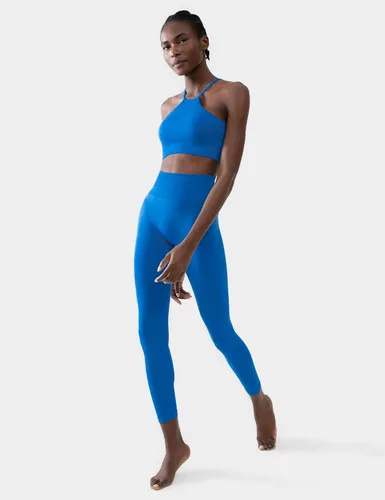 Vista 6 de CELER Sujetadores deportivos para mujer, cuello alto, bajo impacto, sin costuras, para entrenamiento, yoga, gimnasio, top corto