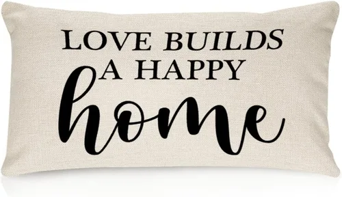 Vista 48 de Better When We are Together - Fundas de almohada lumbar de 12 x 20 pulgadas con citas divertidas de algodón y lino para sofá, decoración de sala
