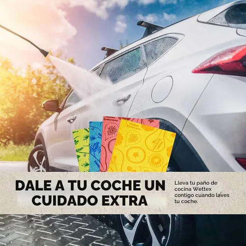 Vista 4 de Wettex El paquete original de 10 paños de cocina suecos para la cocina Reusable Paper Towels, Super Absorbent Sponge Cloths, Washable Dish Cloths