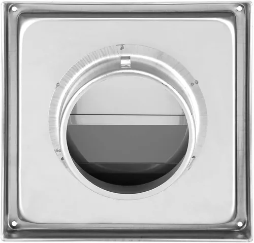 Vista 6 de Cubierta de ventilación de la secadora, 3.740 in de pared de acero inoxidable rejilla de ventilación de secadora cuadrada campana extractora