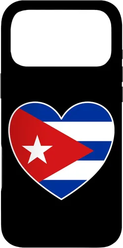 Vista 22 de iPhone 13 Pro Max I Heart Cuba - Divertida funda con bandera cubana