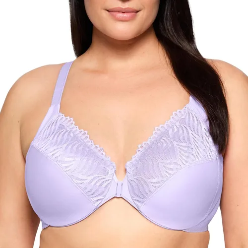 Vista 10 de Glamorise - Brasier para mujer con cierre frontal, espalda en T y varillas Wonderwire, #1246 Negro