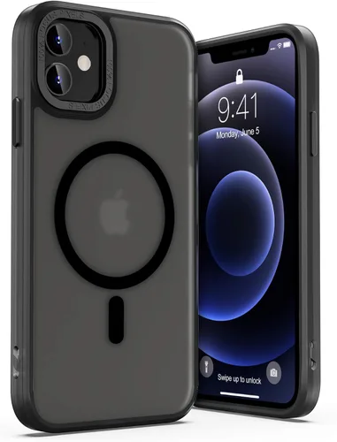 Vista 10 de ULAK Funda transparente para iPhone 12/iPhone 12 Pro, híbrida protectora delgada, transparente, antiarañazos, absorción de golpes, funda protectora