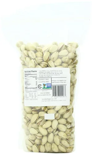 Vista 2 de Braga Organic Farms Pistachos crudos orgánicos de 2 lb. bolsa