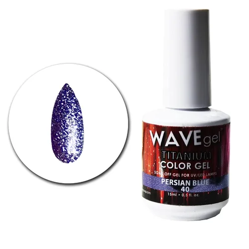 Vista 5 de WAVEGEL - Esmalte de uñas en gel con purpurina, colección Titanio, #28 Twinkle Pink I 0.5 onzas