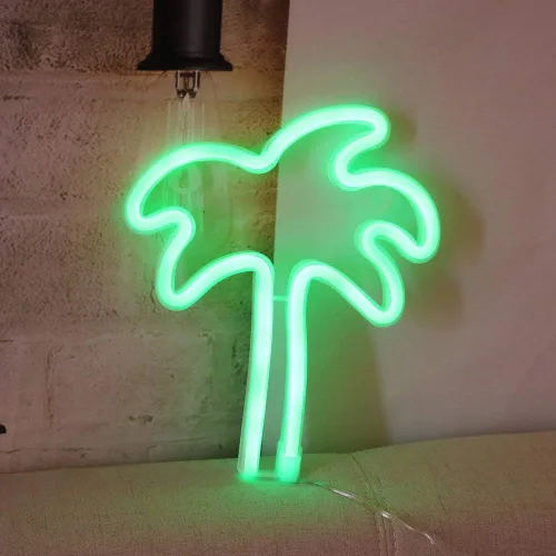 Vista 10 de Cartel de neón LED para interior, luz nocturna con base de soporte, funciona con batería/USB, luz decorativa de neón