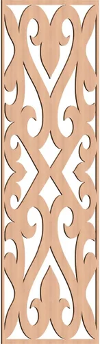 Vista 13 de Keene Paneles de pared decorativos de madera con calado, 9 3/8 pulgadas de ancho x 24 3/8 pulgadas de alto x 1/4 de alto, abedul Birch