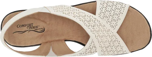 Vista 5 de Easy Street Sandalias Claudia con espalda descubierta, estilo casual, color negro