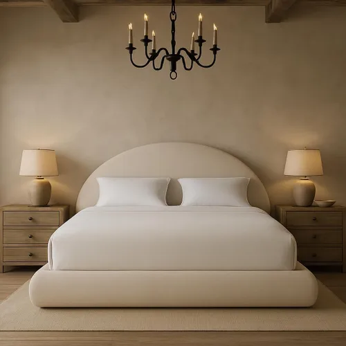 Vista 19 de Cama redonda – Funda lavable con cremallera – Espuma suave tapizada de lino – Modular minimalista moderno – Media luna – Se vende por separado